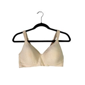 Bali Polka Dot Nude Cream Tan Underwire Bra Size 38C